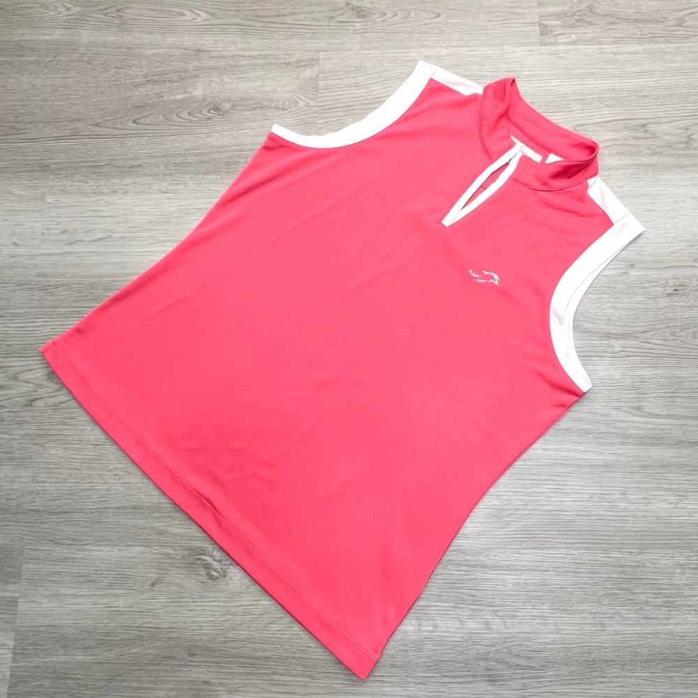 EP Pro Tour Tech Sleeveless Golf Top Women's L/G Coral Pink Athletic Shirt